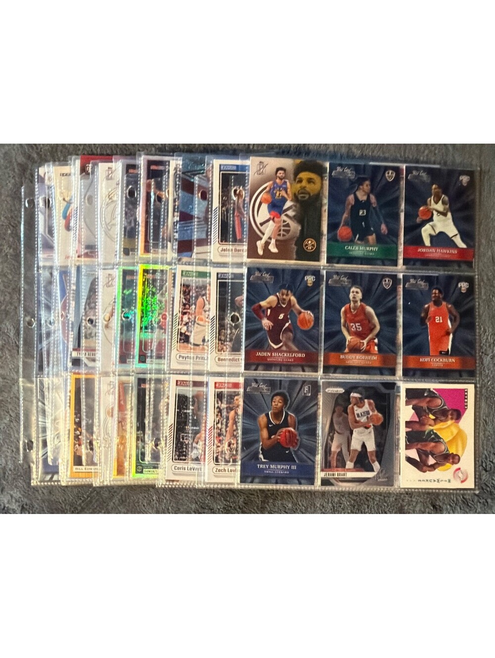 Basketball Card Lot 11 Pages Front & Back Full Of Cards